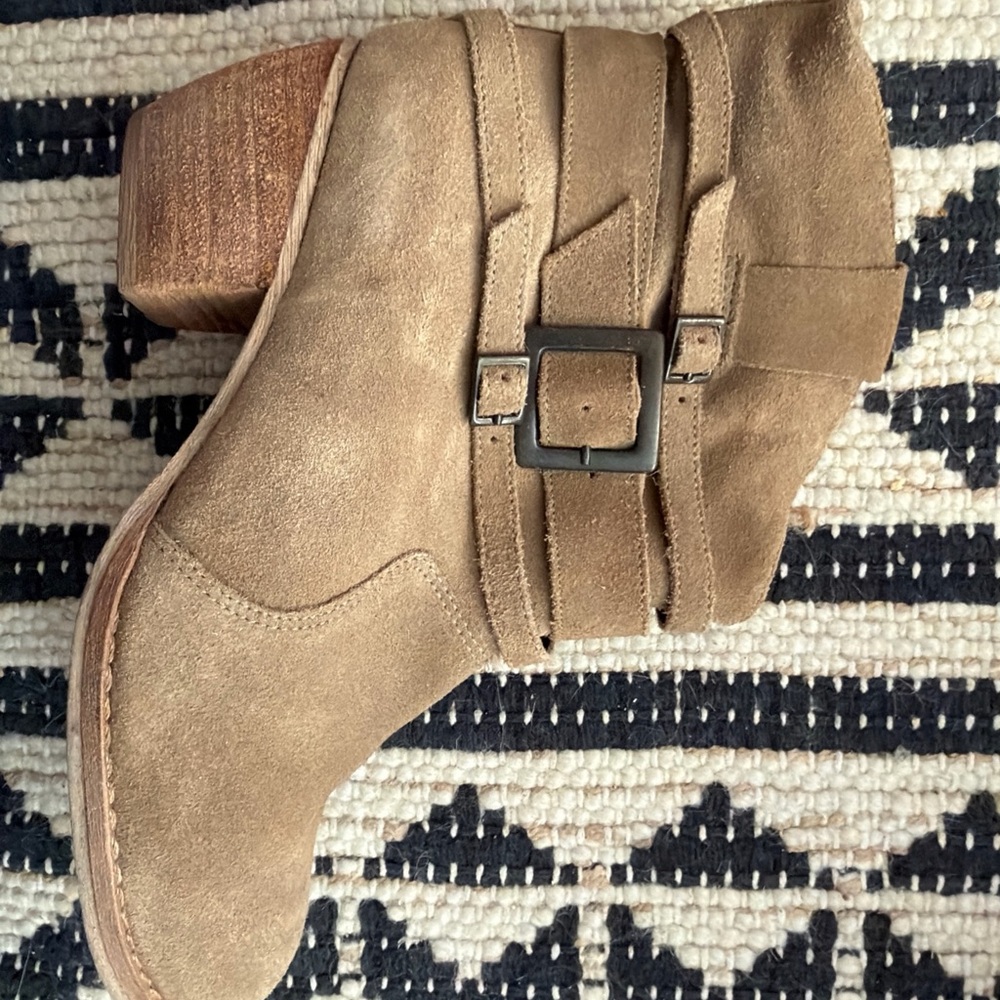 Baker Shoes Tan Suede Ankle Boots